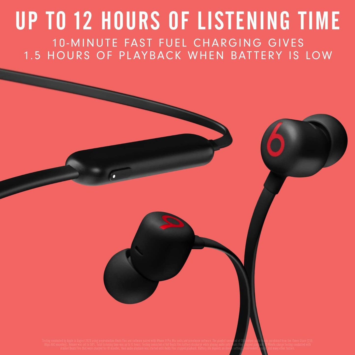 Beats Flex Wireless Bluetooth In-Ear Earphones with Microphone - Black - New Condition