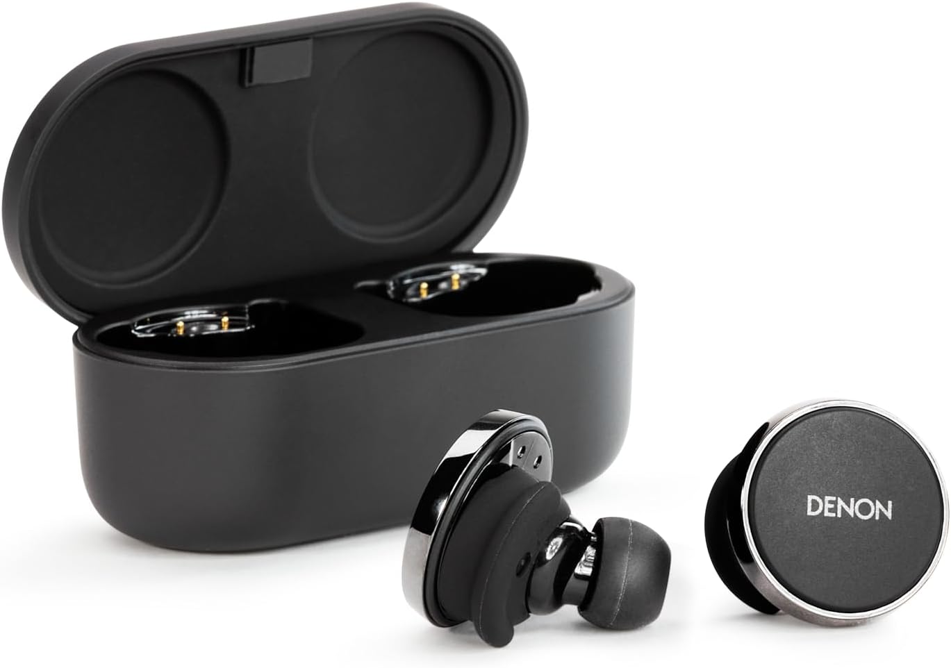 Denon PerL Pro True Wireless Noise Cancelling Earbuds - Black - Excellent Condition