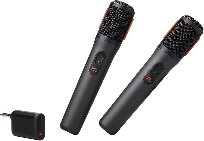 JBL PartyBox Wireless Microphone – Clear Voice, 20-Hour Battery, 2.4GHz Wireless, Black - New Condition