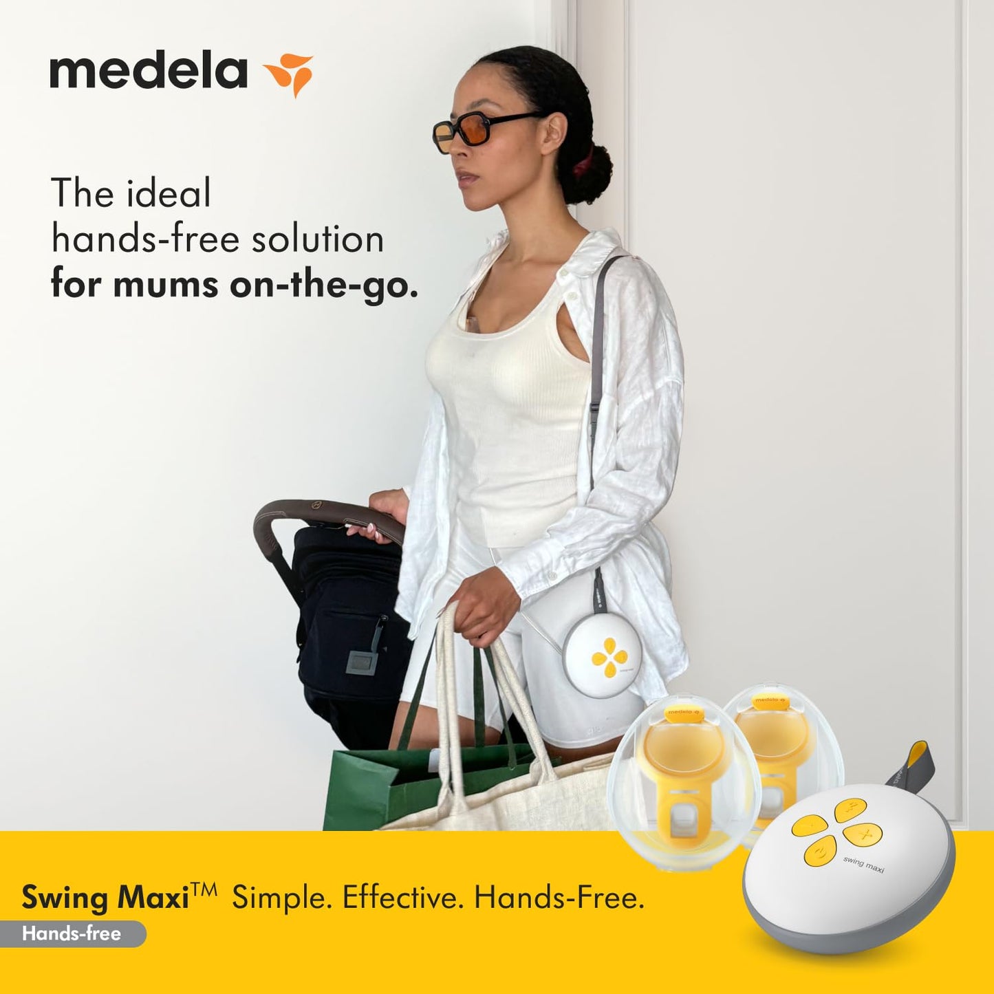 Medela Swing Maxi Double Electric Breast Pump White with App Connectivity - Excellent Condition