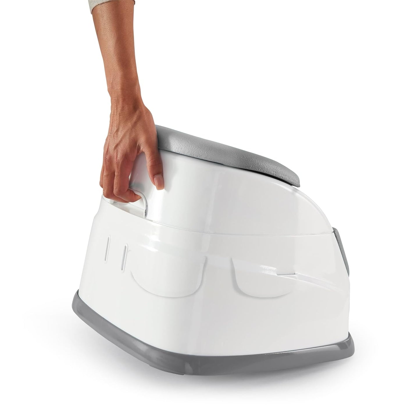 Ingenuity Baby Base 2-in-1 Booster Feeding & Floor Seat with Tray - Slate - New Condition