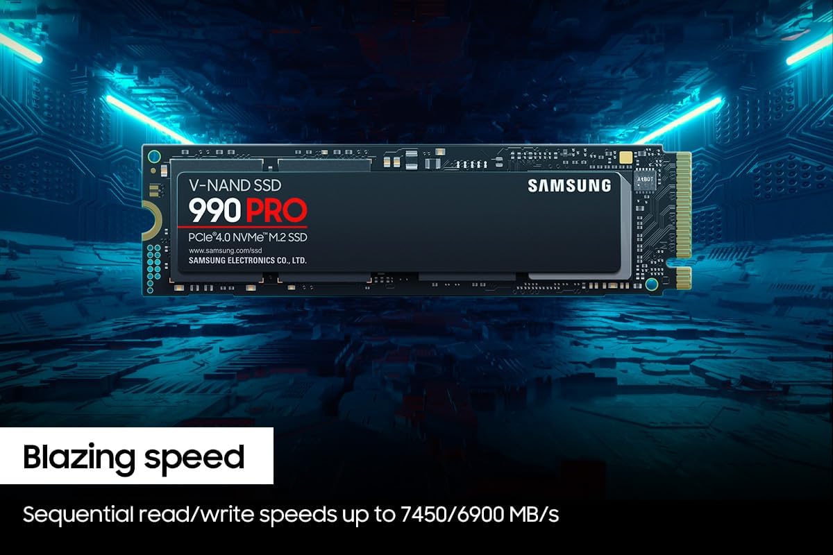 Samsung 990 PRO 4TB PCIe 4.0 NVMe M.2 SSD with Heatsink - New Condition