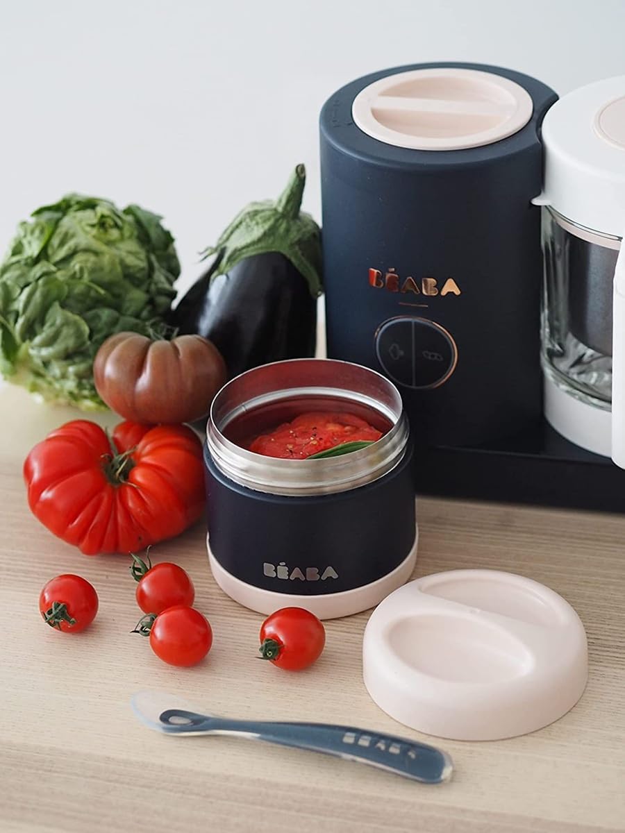 BEABA Babycook Neo 6-in-1 Baby Food Maker with Glass Bowl – Midnight Blue - New Condition