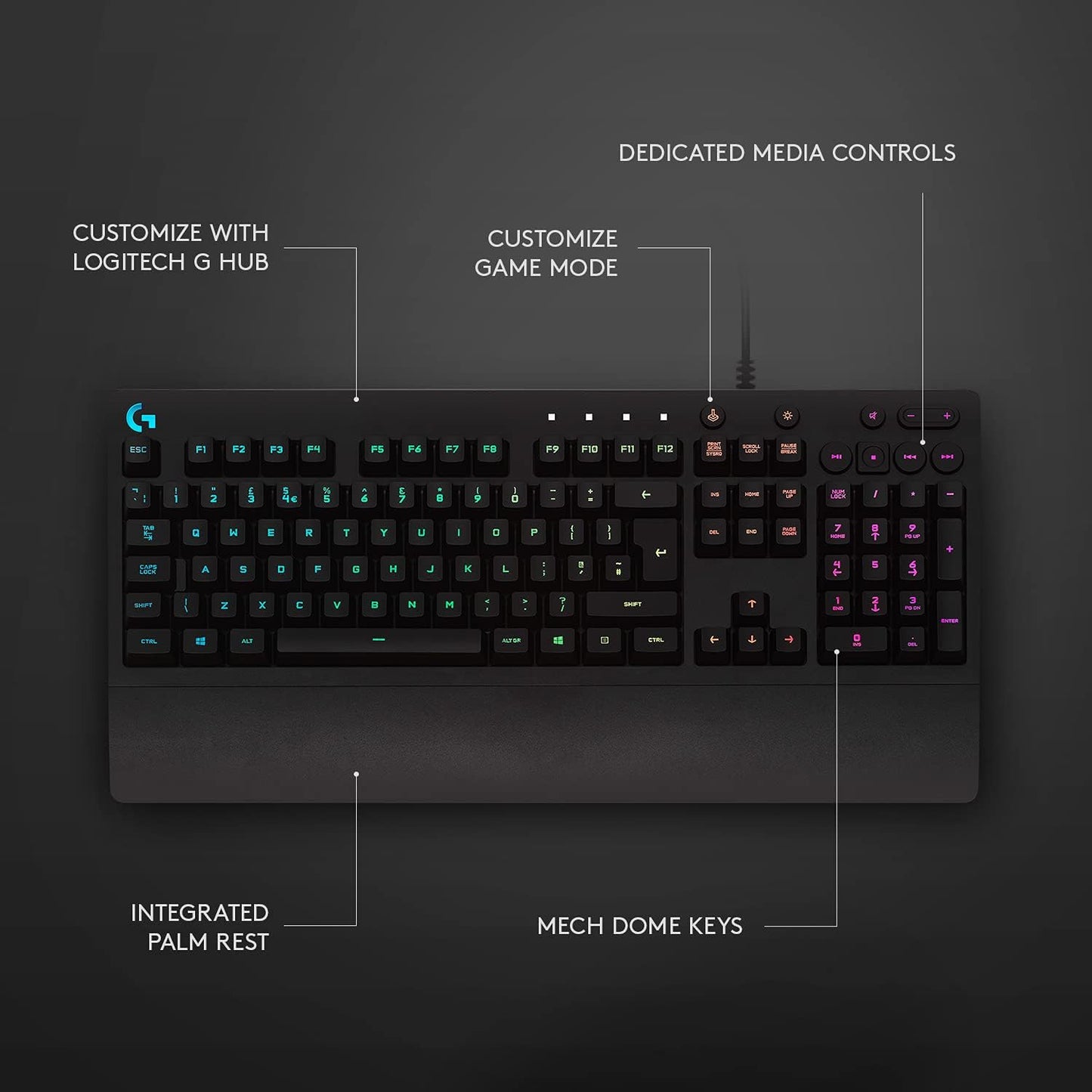 Logitech G213 Prodigy RGB Gaming Keyboard - Black - New Condition