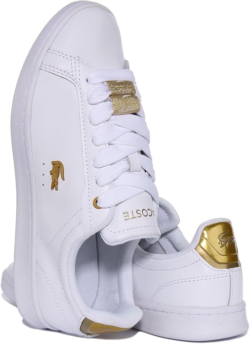 Lacoste Carnaby Pro 123 5 SFA Women's Sneakers – White/Gold (US 5) - New Condition