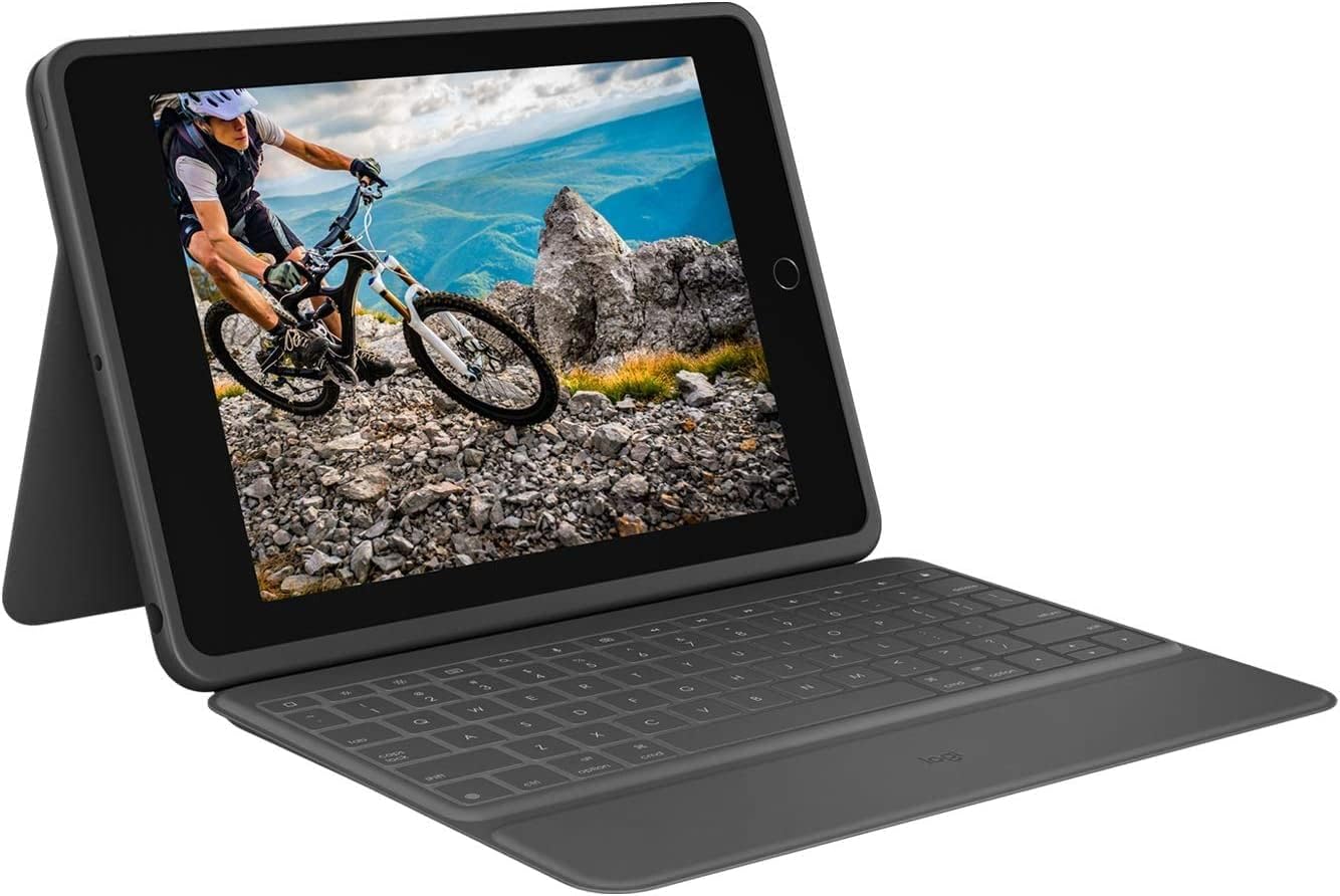 Logitech Rugged Folio Keyboard Case for iPad (7th, 8th & 9th Generation) - Excellent Condition