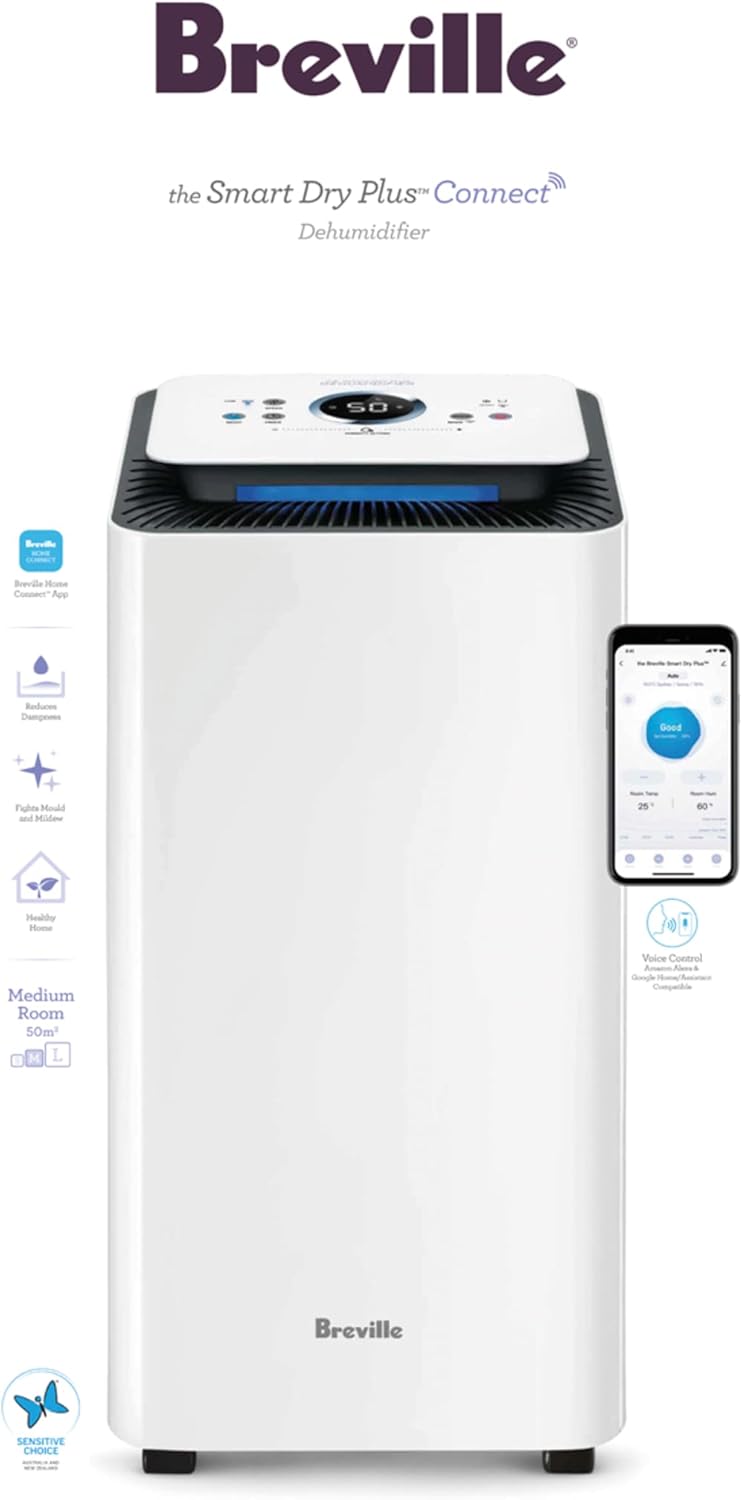 Breville Smart Dry Connect 10L Dehumidifier – Wi-Fi & Voice Control - Excellent Condition