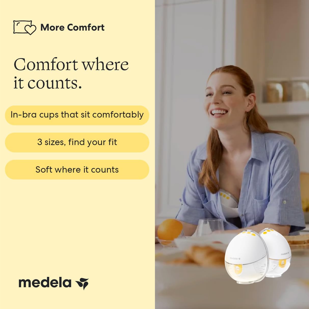 Medela Motion InBra Wearable Double Electric Breast Pump with 2-Phase Expression - Excellent Condition