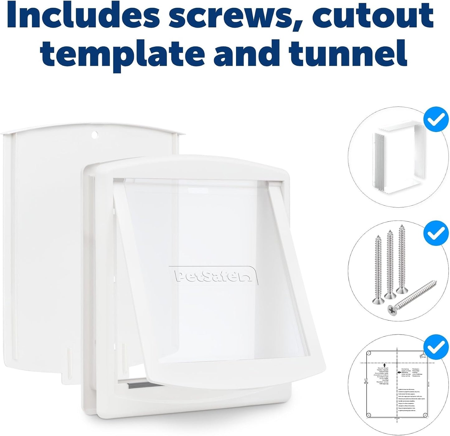 PetSafe Staywell 2-Way Locking Pet Door for Cats & Small Dogs - Large White - New Condition