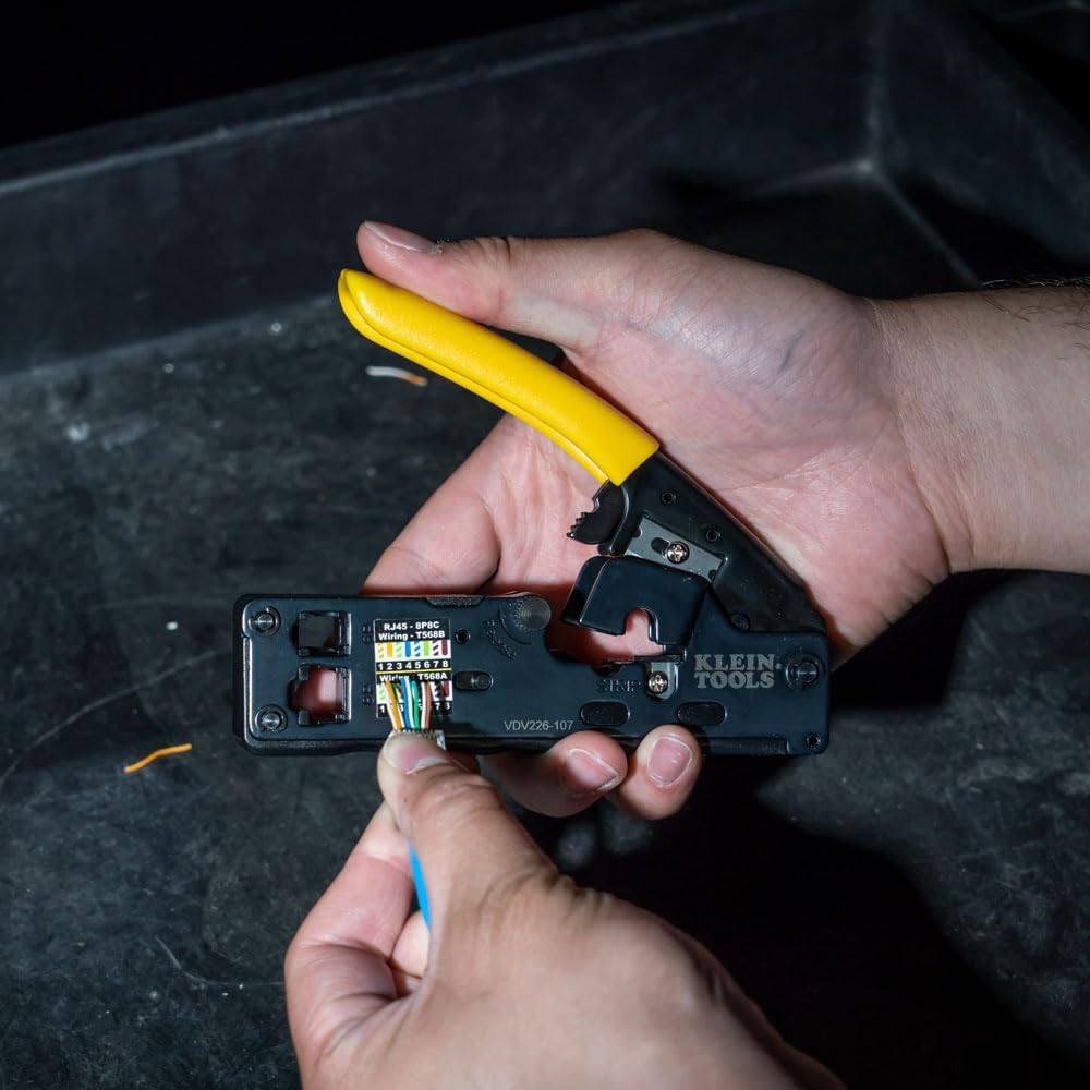 KLEIN TOOLS Compact Ratcheting Modular Crimper - New Condition