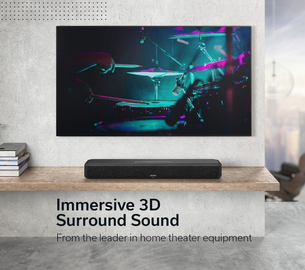 Denon Home 550 Wireless Smart Soundbar for TV with Dolby Atmos 3D Audio - New Condition