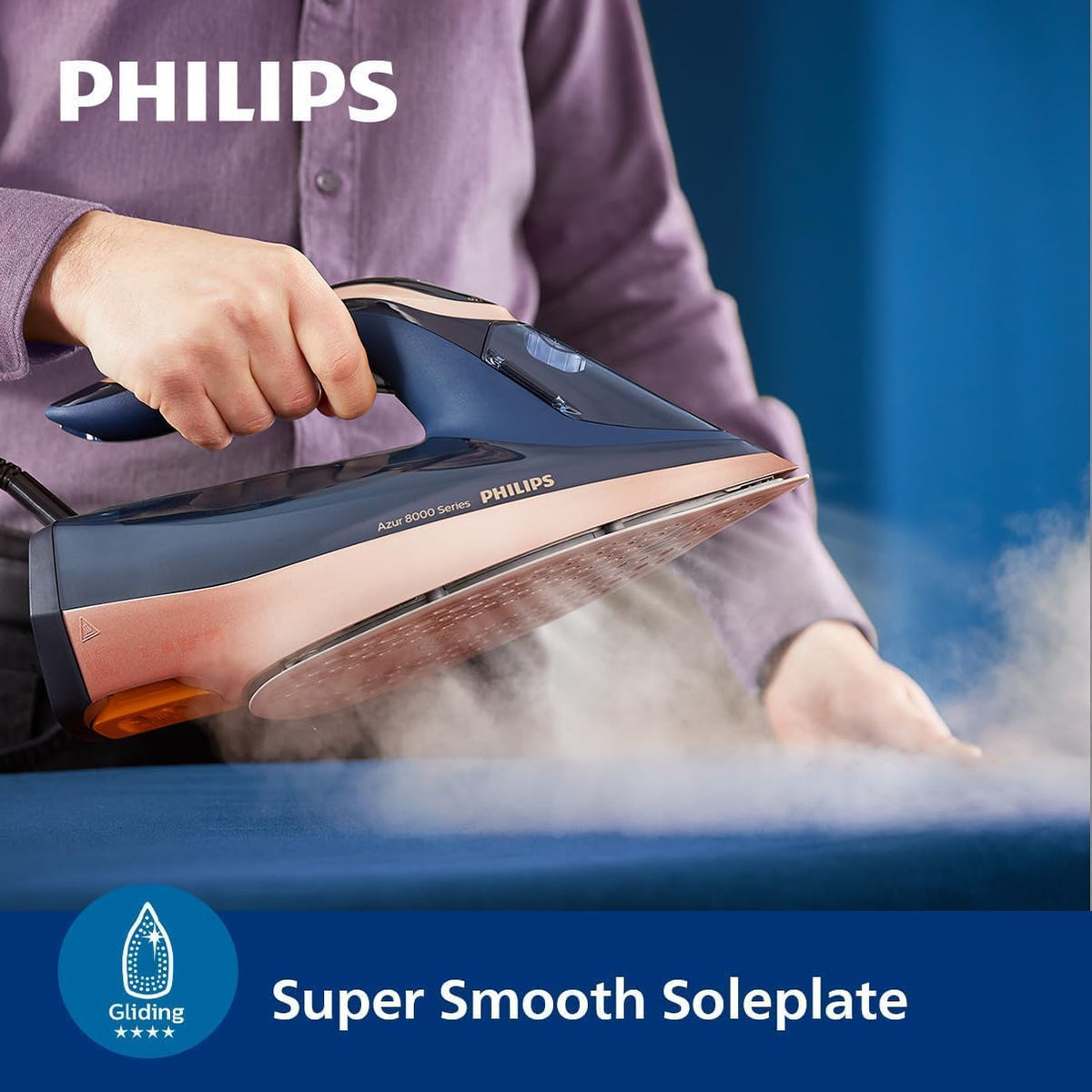 Philips Azur 8000 Series Steam Iron 2400W – 55g/min, 240g Boost - Excellent Condition