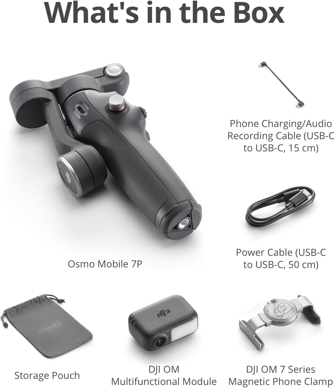 DJI Osmo Mobile 7P Gimbal Stabilizer for iPhone, Android, Native Tracking, Lighting - New Condition