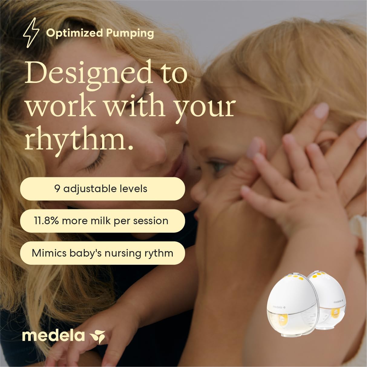 Medela Motion InBra Wearable Double Electric Breast Pump with 2-Phase Expression - Excellent Condition