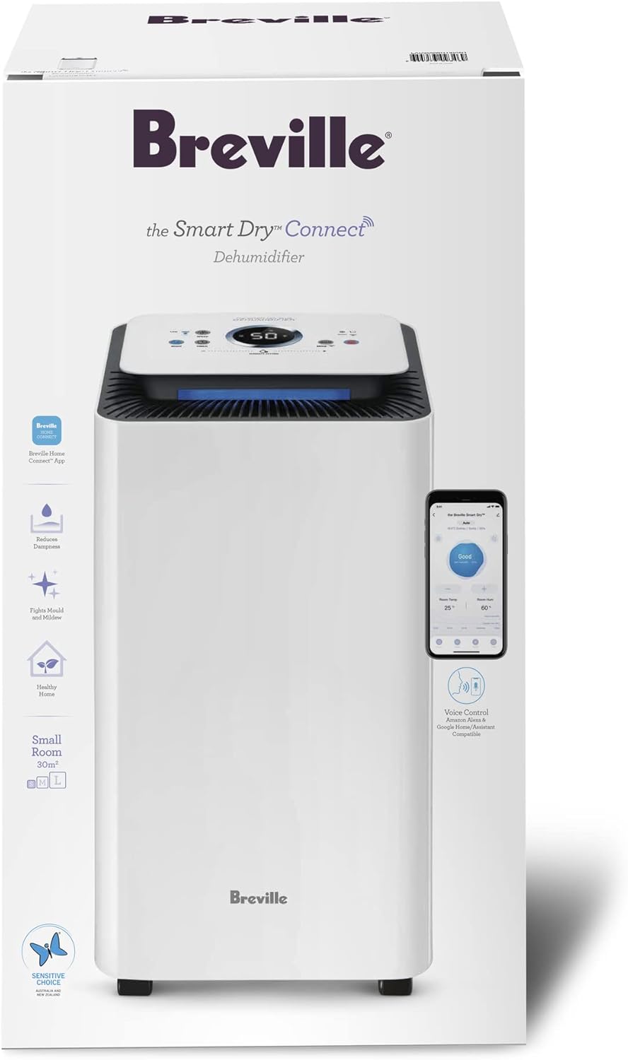 Breville Smart Dry Connect 10L Dehumidifier – Wi-Fi & Voice Control - Excellent Condition