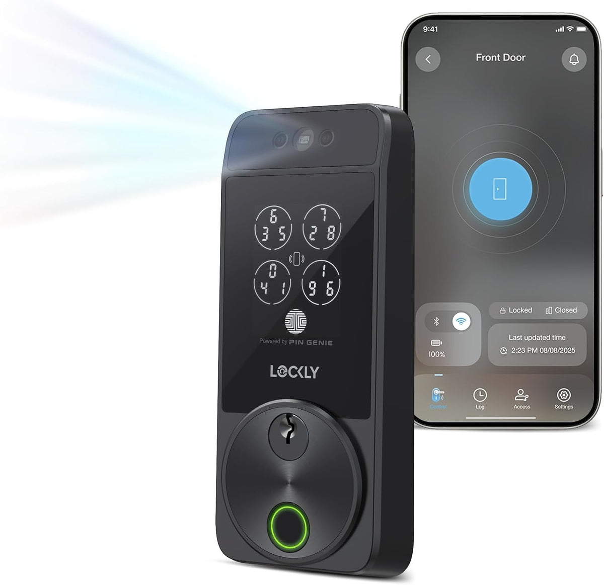 Lockly Visage Zeno Series Smart Door Lock – Satin Nickel - New Condition