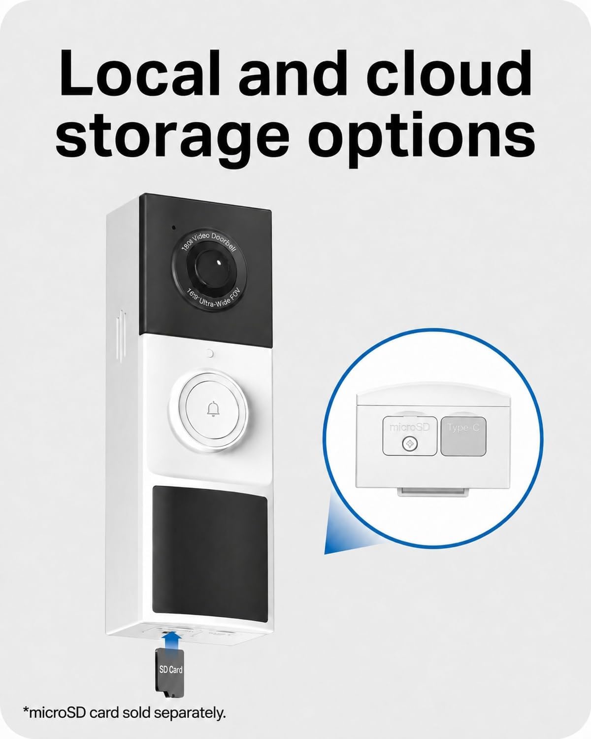 Tapo TD21 2K Video Doorbell Camera with Battery, Night Vision & 160° FOV - New Condition