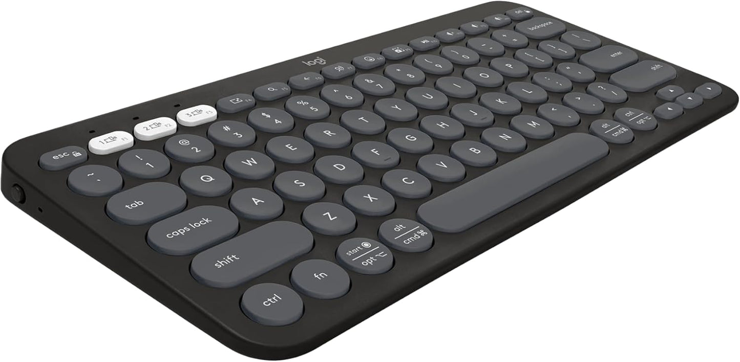 Logitech Pebble Keys 2 K380s Bluetooth Keyboard – Tonal Graphite - New Condition