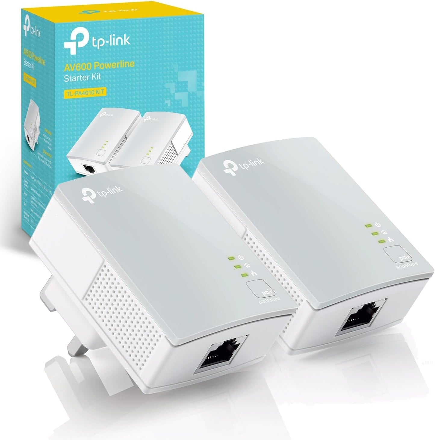 TP-Link TL-PA4010 KIT AV600 Powerline Adapter Starter Kit - New Condition