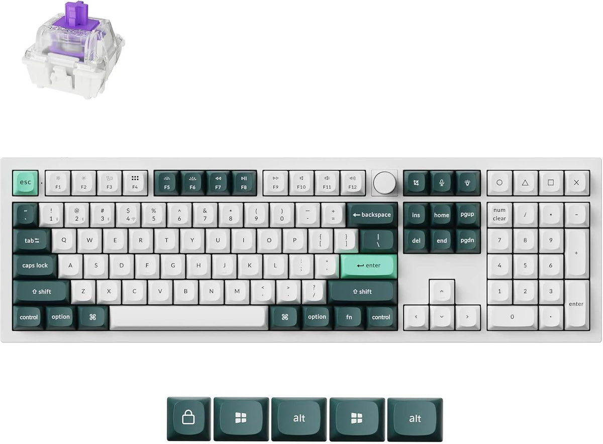 Keychron Q6 HE Wireless Mechanical Keyboard RGB Knob Shell White - New Condition
