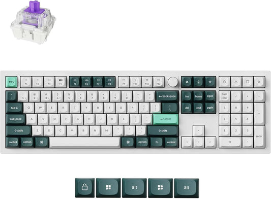 Keychron Q6 HE Wireless Mechanical Keyboard RGB Knob Shell White - New Condition