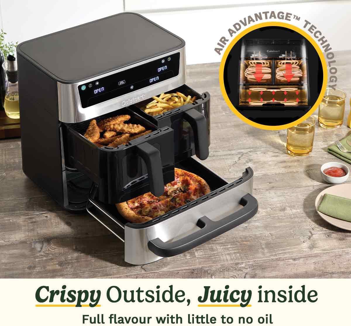 Cuisinart Tri Zone 13.6L XXXL Air Fryer & Oven - Stainless Steel - New Condition