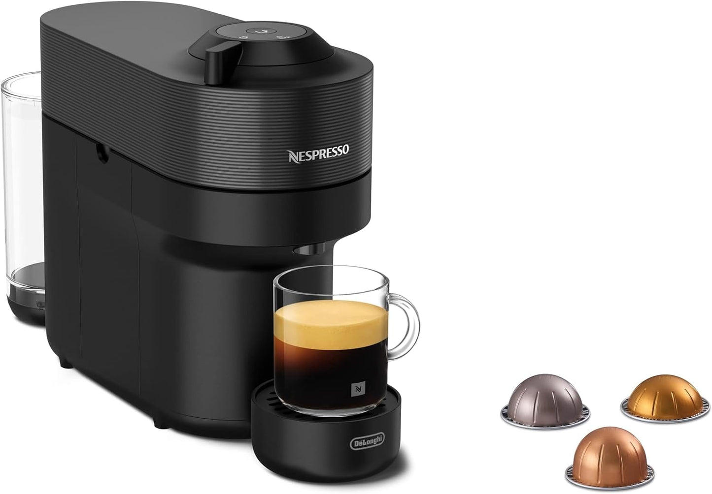 Nespresso De'Longhi Vertuo Pop Coffee Capsule Machine - Liquorice Black - Excellent Condition