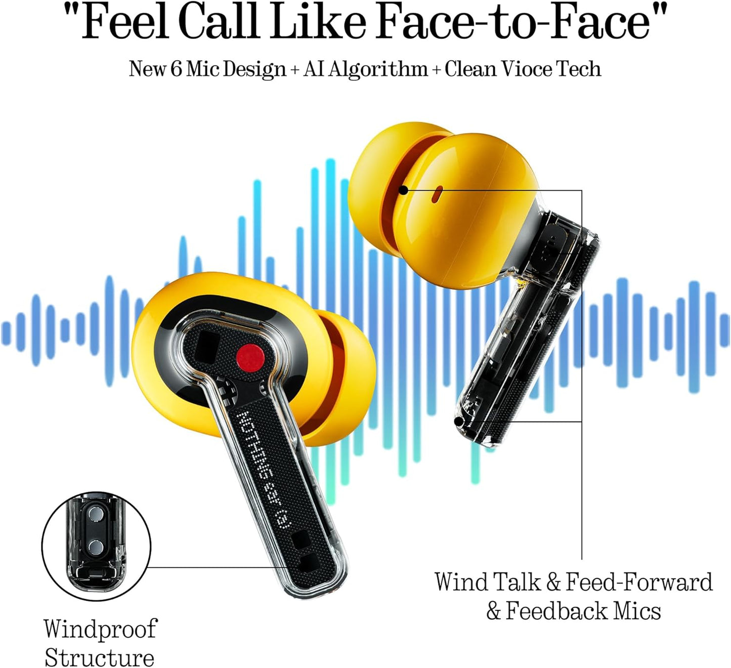 Nothing Ear (a) Wireless Earbuds Yellow - New Condition