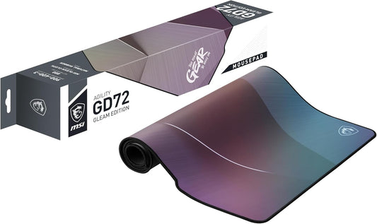 MSI Agility GD72 Gleam Edition Gaming Mouse Pad – XXL, 3mm Thick, Ultra-Smooth, Low-Friction, Non-Slip Rubber Base - New Condition