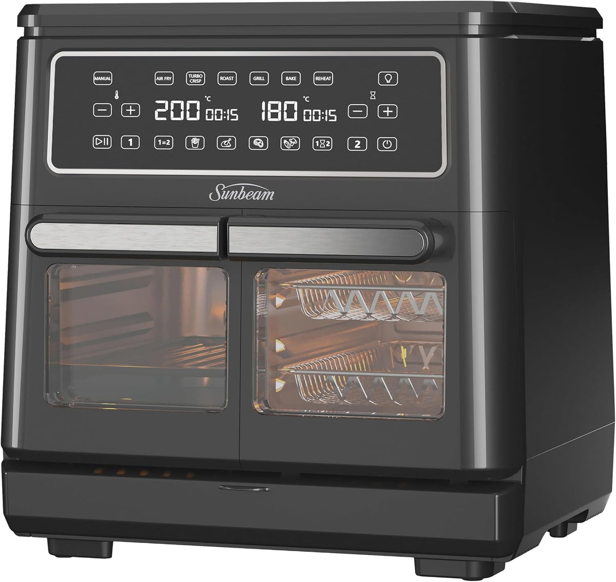 Sunbeam Multi Zone Air Fryer Oven – 11.4L, Dual Zone, AFP6000BK - New Condition
