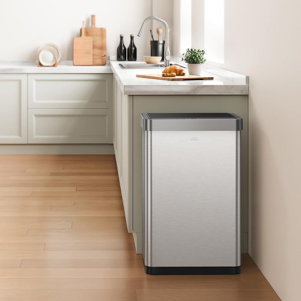 EKO Mirage X 80L Automatic Sensor Bin – Stainless Steel - New Condition