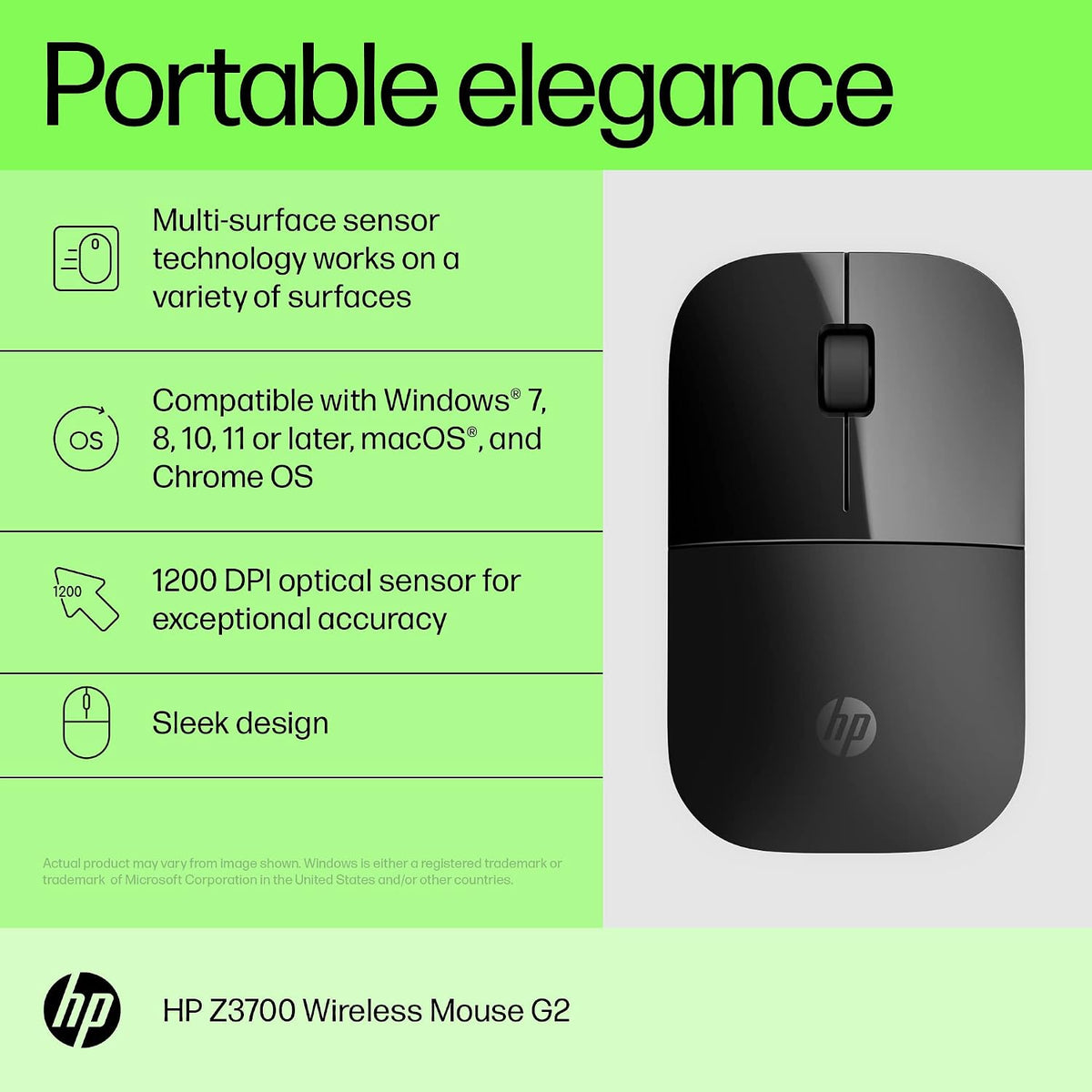 HP Z3700 Wireless Mouse – Black - Excellent Condition