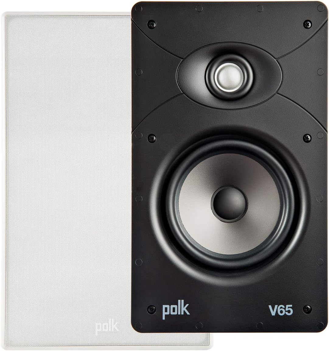 Polk Audio V65 In-Wall Speakers Pair with 6.5" Drivers - New Condition