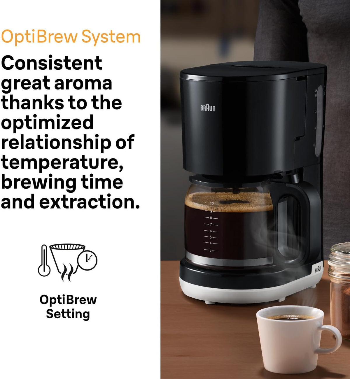 Braun Essentials Breakfast1 KF1100BK 10-Cup Filter Coffee Machine – 1000W - Excellent Condition