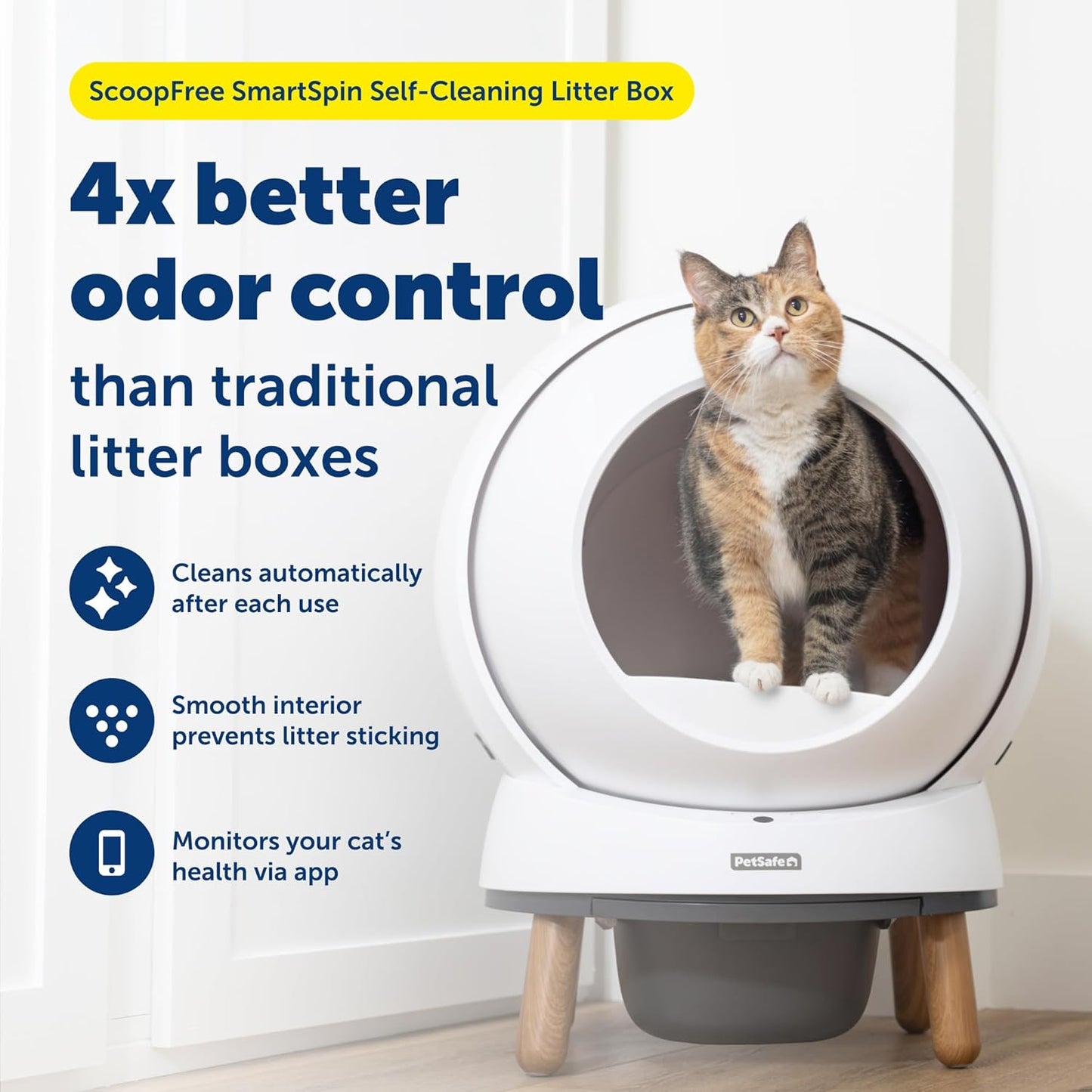 PetSafe ScoopFree SmartSpin Self-Cleaning Cat Litter Box with App Control - Excellent Condition