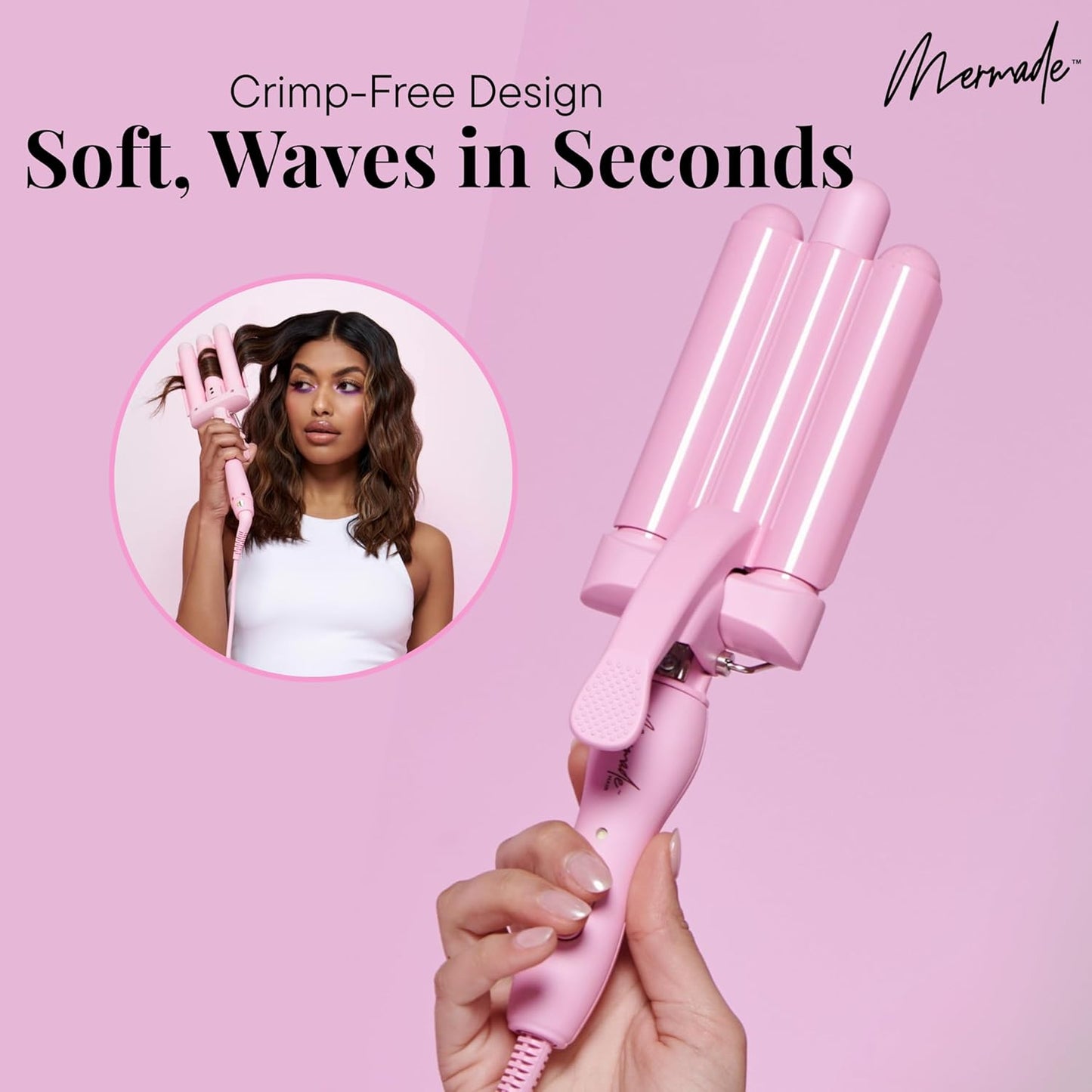 Mermade Hair PRO Waver 32mm Pink - New Condition