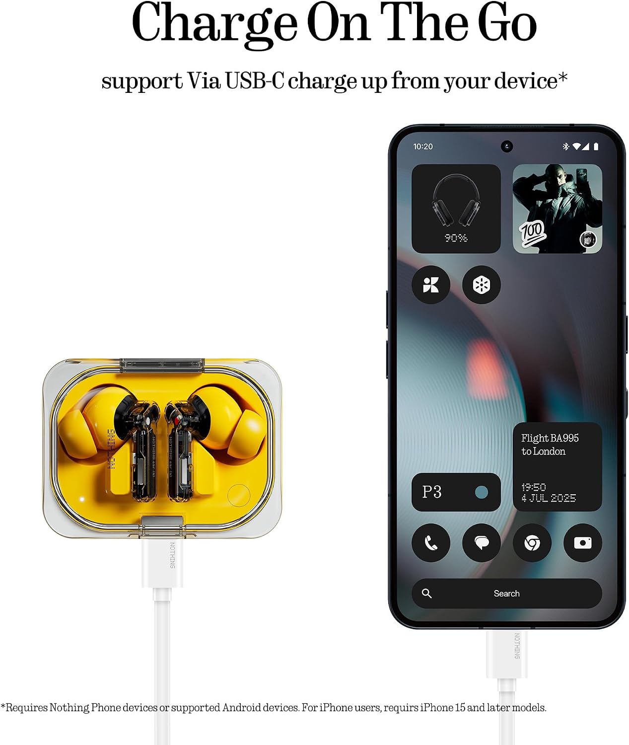 Nothing Ear (a) Wireless Earbuds Yellow - New Condition