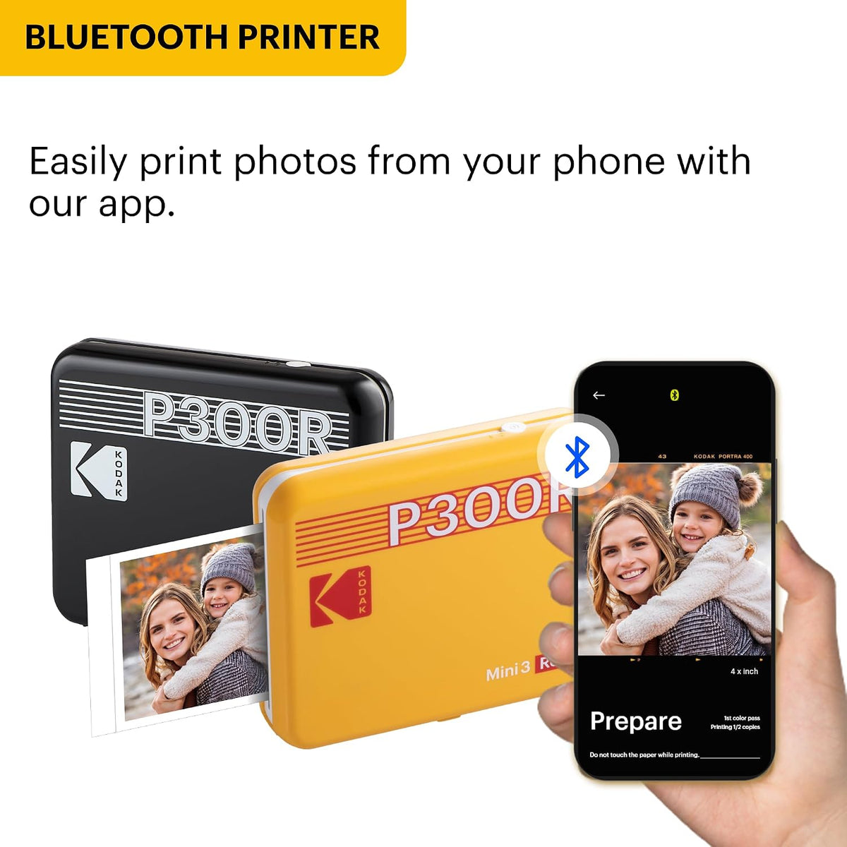 KODAK Mini 3 Retro Instant Photo Printer Bundle Black - New Condition