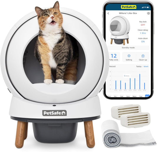 PetSafe ScoopFree SmartSpin Self-Cleaning Cat Litter Box with App Control - Excellent Condition