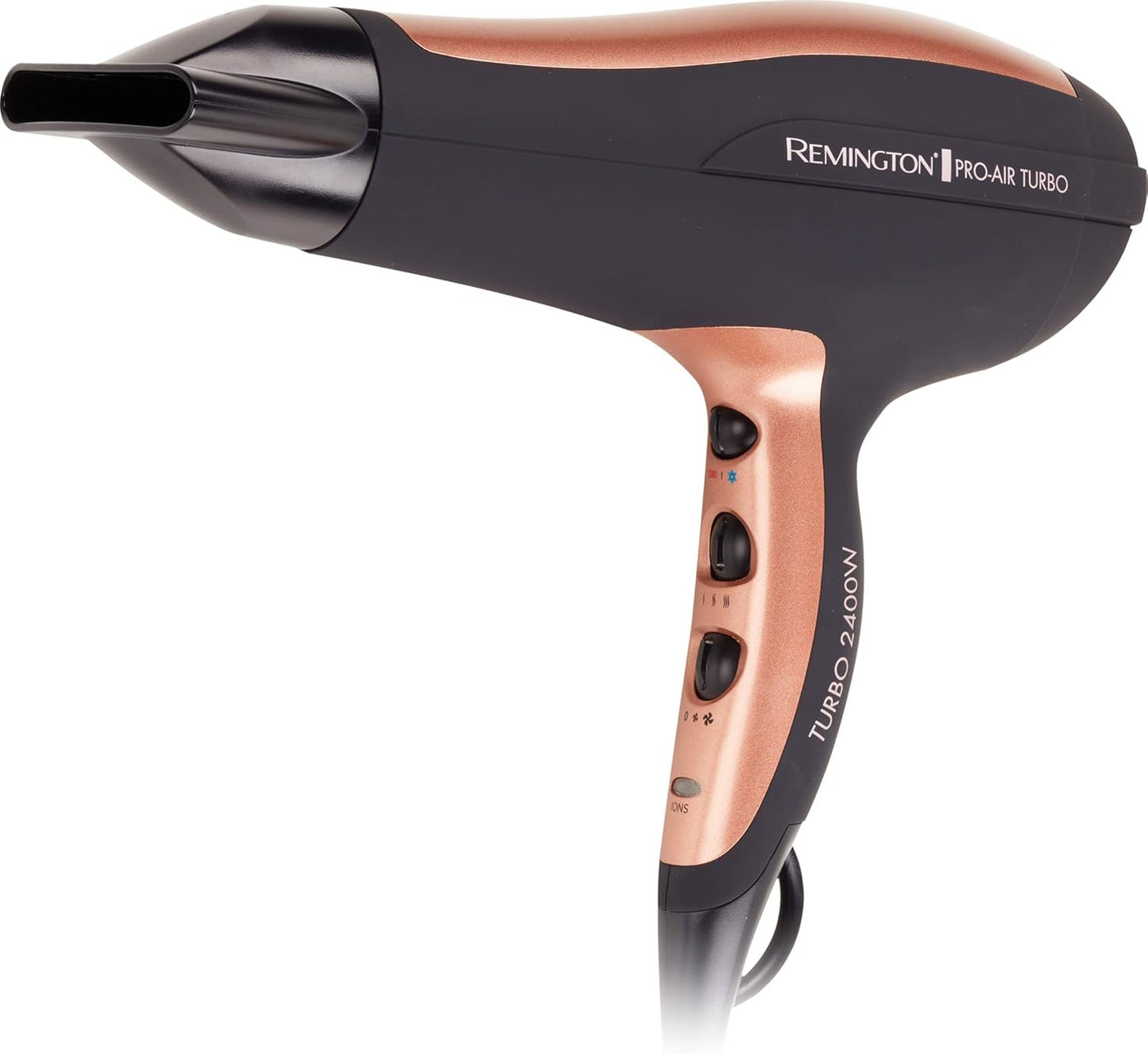 Remington Pro-Air Turbo D5220AU 2400W Hair Dryer (AU Plug) – Ceramic & Ionic Technology, Diffuser & Round Brush Included - Good Condition