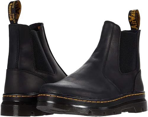 Dr. Martens Embury Chelsea Boots – Black Wyoming Leather, UK 7 - New Condition