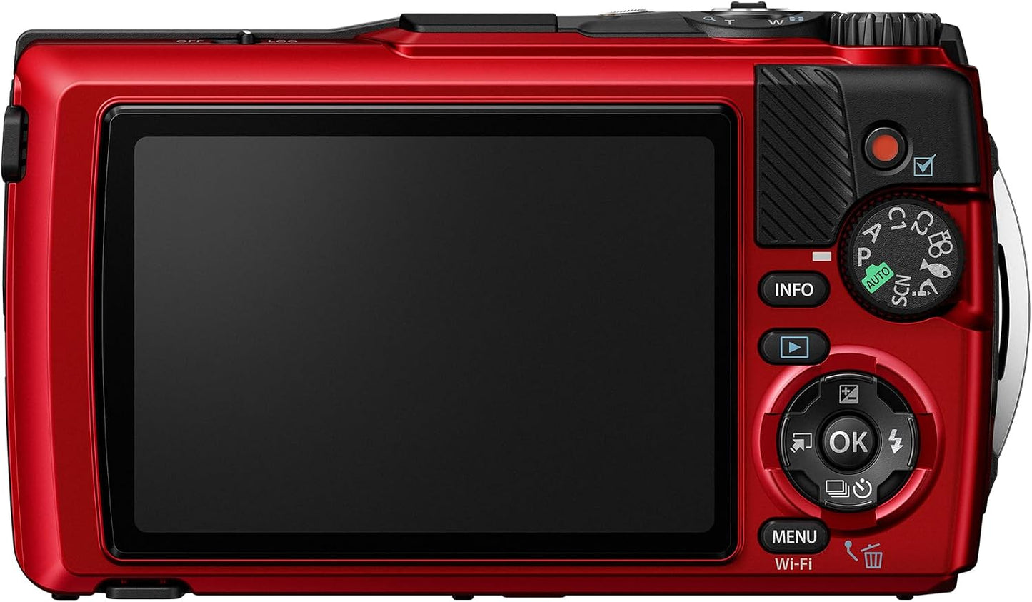 OM SYSTEM TG-7 Tough Camera - Red - Excellent Condition