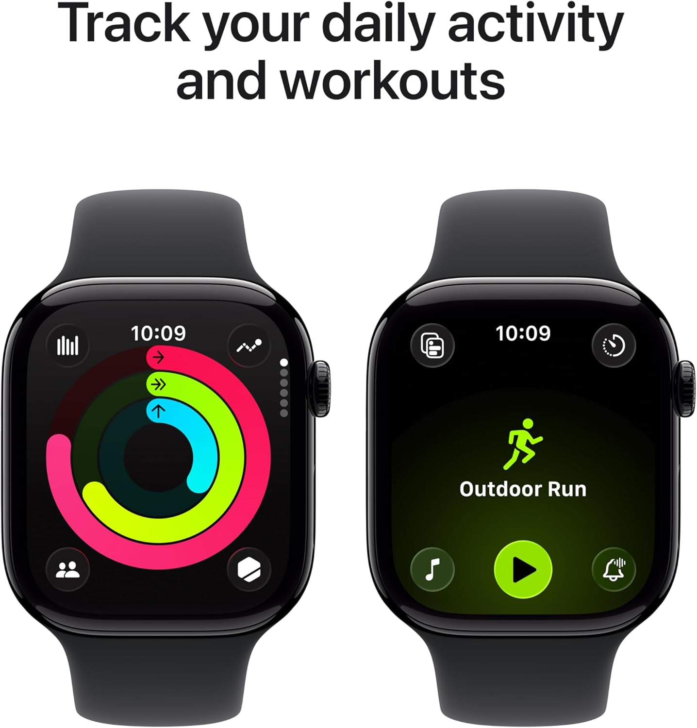 Apple Watch Series 11 [GPS 46mm] Smartwatch with Jet Black Aluminum Case with Black Sport Band - New Condition