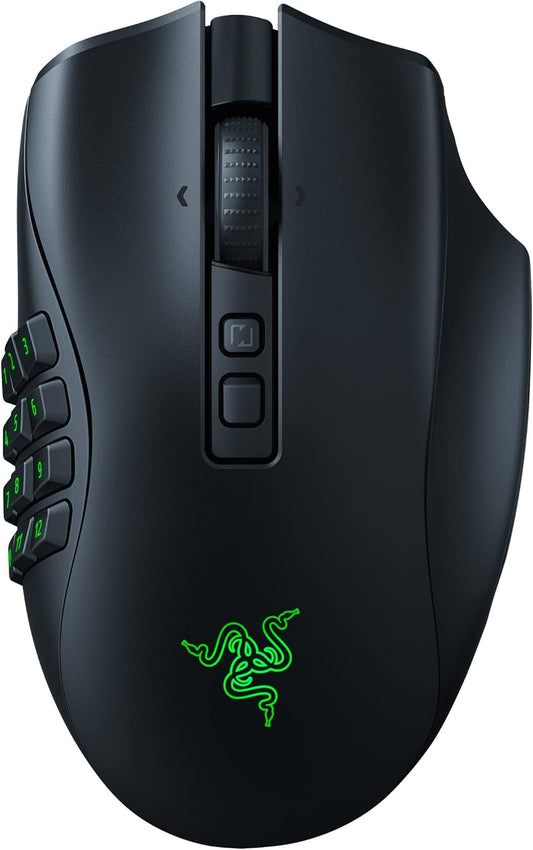 Razer Naga V2 Pro Wireless MMO Gaming Mouse – 30K DPI, 19+1 Buttons, HyperScroll Pro Wheel - New Condition