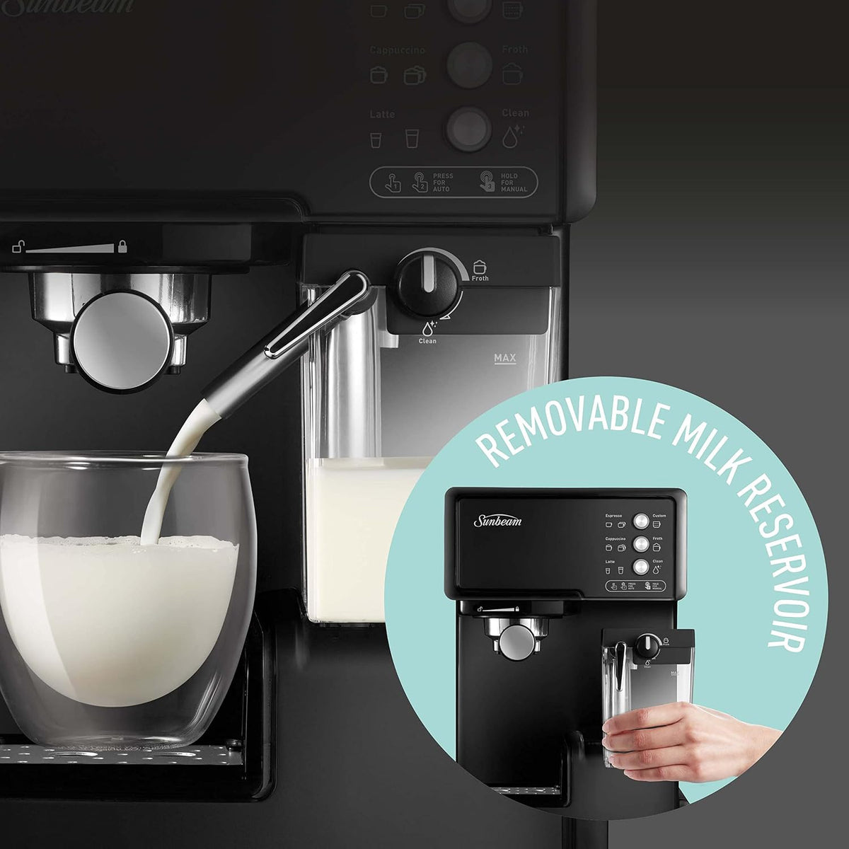 Sunbeam Café Barista Coffee Machine – 15 Bar, Automatic Milk Frother - Excellent Condition