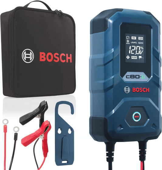 Bosch C80-Li 15A Smart Battery Charger for 6V & 12V Batteries - New Condition