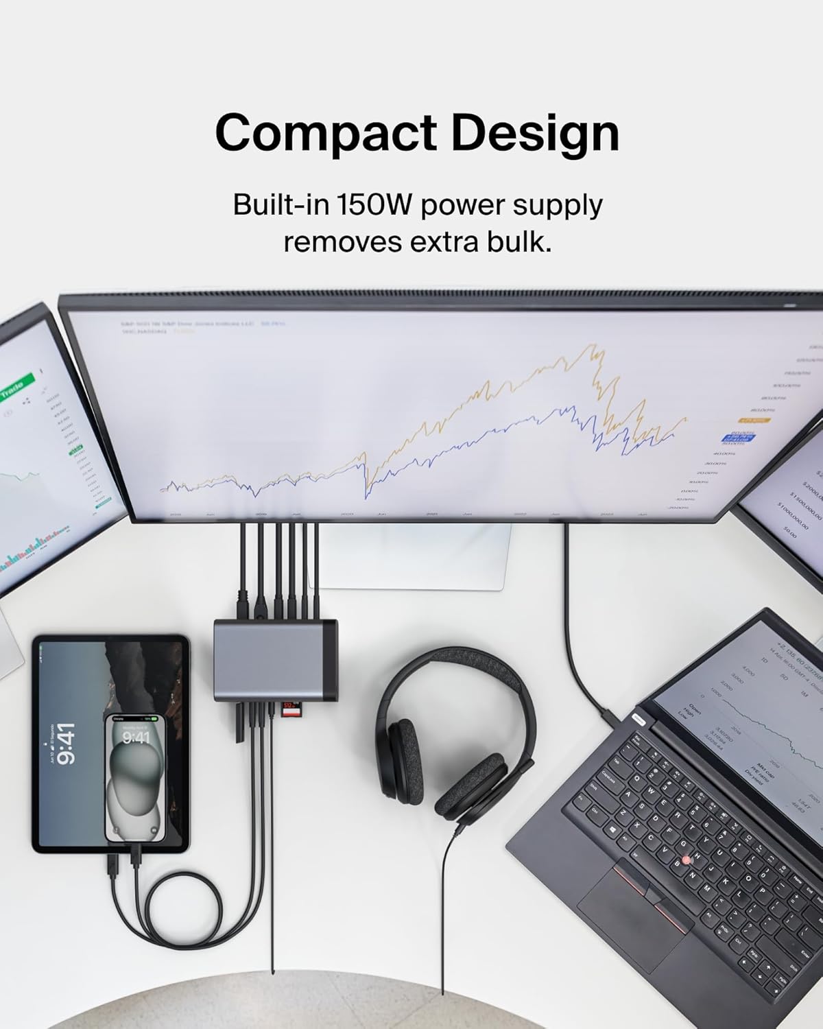 Belkin 11-in-1 Pro GaN USB-C Dock 150W Triple Display Docking Station - New Condition