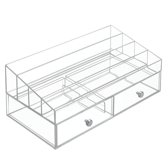 InterDesign Clarity Cosmetic Organizer with Drawers, Clear - New Condition
