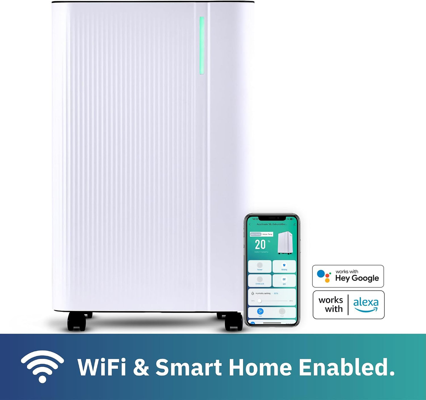Ausclimate Compact+ 16L Dehumidifier with WiFi Control - Excellent Condition