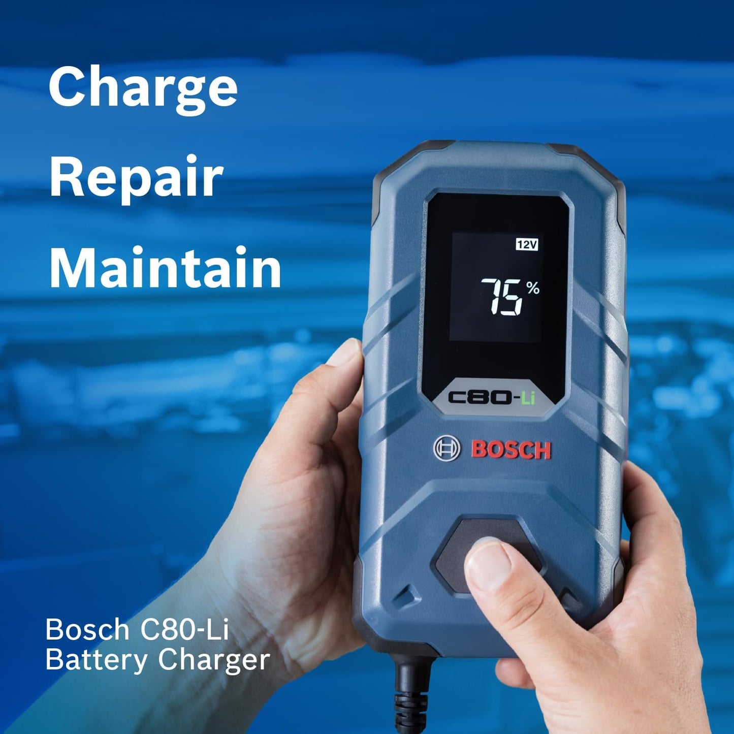 Bosch C80-Li 15A Smart Battery Charger for 6V & 12V Batteries - New Condition